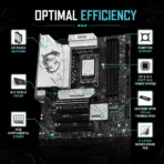 MSI B860M Gaming Plus WiFi mATX Motherboard With LGA 1851, 4x DDR5-8800+ OC, PCIe 5.0 x16, Triple M.2, Thunderbolt 4, WiFi 7, Bluetooth 5.4, 5G LAN, USB-C , Supports Intel® Core Ultra Processors (Series 2) - Image 5
