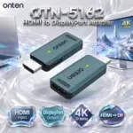 ONTEN OTN-5162 HDMI to DisplayPort Adapter – HDMI to DP Conversion, Up to 4K@60Hz Display Output & Compact Plug-In Design