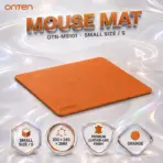 ONTEN OTN-MS101 Small Mouse Mat – 200 × 240 × 2mm Compact Mousepad With Premium Leather-Like Finish | Orange