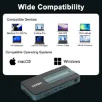 ONTEN OTN-2501 USB-C Dock Station With Dual M.2 NVMe & SATA Enclosure, 2× DP 4K@60Hz, HDMI, 2.5G LAN, USB 10Gbps, SD/TF 4.0, PD 30W Output - Image 2