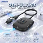 ONTEN OTN-UCA310 Type-C/USB 3.1 Gen 1 5G Hub With 4× USB 3.0 Ports, Up To 5Gbps, DC 5V Input, Multi-Protection & Plug-and-Play