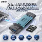 ONTEN OTN-CR633 2-in-1 USB-A/C 10G CFexpress Type B Card Reader – Compact Dual-Connector High-Speed Reader for Compatible CFexpress Type B Workflows