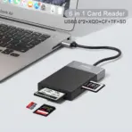 ONTEN OTN-5215B USB 3.0 6-in-1 Card Reader – XQD, CF, SD & TF Support, Dual USB 3.0 Ports, Card-to-Card Copy, Micro-USB Power & 0.2m Cable - Image 3