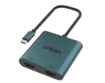 ONTEN OTN-9175K 4-in-1 USB-C to Dual HDMI Adapter with Dual 4K HDMI Outputs, 5Gbps USB 3.0 Port, USB-C PD 3.0 Charging and Integrated Type-C Cable - Image 2