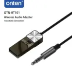ONTEN OTN-BT101 USB Bluetooth Adapter Cable – Wireless Audio Adapter With 3.5mm Audio Output, Bluetooth 5.0, >95dB SNR, 10m Range, and USB 5V Power - Image 5