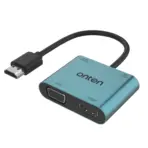 ONTEN HDMI to HDMI + VGA with Audio Adapter, Up to 2K@60Hz HDMI & VGA Output, 3.5mm Audio Output, USB-C 5V Power Input, 170mm Cable, Aluminium Alloy + ABS - Image 6
