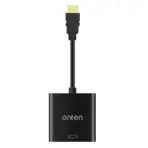 ONTEN OTN-5169 HDMI to VGA Female Converter with Audio, HDMI Male Input to VGA Female 1080P Output with 3.5mm Audio Jack and Integrated Cable - Image 2
