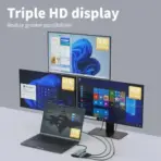 ONTEN OTN-DP935 Triple DisplayPort 1.4 MST Splitter, 3× DP Outputs, 4K@60Hz HDR, Multi-Stream Transport, Plug & Play with Instant Screen-Off Button - Image 5