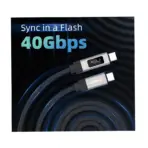ONTEN OTN-CC212 USB4 / Thunderbolt 4 USB-C Cable, 240W PD 3.1, 40Gbps Data, 8K@60Hz Video, Digital Display, USB-C to USB-C, 1.2M — Black - Image 6