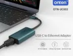 ONTEN OTN-UC602 USB-C to 2.5G Ethernet Adapter, 2500Mbps Type-C to RJ45 LAN Network Adapter, USB 3.1, Thunderbolt 4/3 Compatible for Laptops, Tablets, MacBook, iPad, iMac & More - Image 2