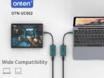 ONTEN OTN-UC602 USB-C to 2.5G Ethernet Adapter, 2500Mbps Type-C to RJ45 LAN Network Adapter, USB 3.1, Thunderbolt 4/3 Compatible for Laptops, Tablets, MacBook, iPad, iMac & More - Image 3