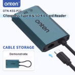 ONTEN OTN-KSS-P22 CFexpress Type B & SD 4.0 Card Reader, USB 3.2 Gen 2 10Gbps, USB-C with USB-A Adapter, SD/SDXC/UHS-II Support - Image 5