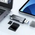 ONTEN OTN-CR531A 2-in-2 USB-C + USB 3.0 SD / TF Card Reader, UHS-I Up to 170MB/s, Simultaneous Dual-Slot OTG Reader, Aluminum Alloy + ABS - Image 2