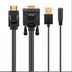ONTEN OTN-5137 HDMI to VGA Adapter Cable with Audio, 1080P HDMI-to-VGA Converter, 1.8M Integrated Cable with Separate Audio Connection — Black - Image 2