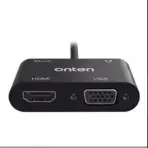 ONTEN OTN-5165HV HDMI to HDMI & VGA with Audio Adapter, HDMI Male to HDMI Female + VGA Female Converter with 5V/1A Power Support - Image 2