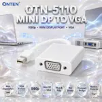 ONTEN OTN-5110 Mini DisplayPort to VGA Converter Adapter – Up to 1080p, Mini DP Male to VGA Female, Plug & Play for Monitors & Projectors