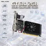 PELADN GeForce GT610 2GB DDR3 64-Bit Graphics Card – 810MHz Core, 500MHz Memory, PCI Express, HDMI + DVI + VGA, 35W