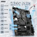 MSI Z390 PLUS ATX Motherboard – LGA1151, 8th/9th Gen Intel, 4×DDR4 128GB 4400 OC, 2×M.2 PCIe 3.0 x4, USB-C 10Gbps, Gigabit LAN, CrossFire | OPEN-BOX
