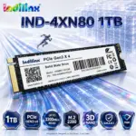 Indilinx IND-4XN80 1TB M.2 2280 NVMe SSD – PCIe Gen3 x4, Up to 3300MB/s Read, 3D NAND, NCQ - S.M.A.R.T. - TRIM Support, Internal Solid state Drive | IND-4XN80S001TX