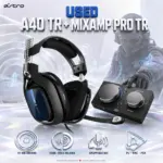 USED ASTRO A40 TR Wired Gaming Headset + MixAmp Pro TR, 40 mm Open-Back Drivers, Game–Voice Balance, Swappable Mic, PC/Mac/PS4 Compatible – Black | 939-001661-OB