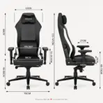 APEX SEAT TRINITY Gaming Chair with Magnetic Memory Foam Headrest, 4-Way Lumbar Support, 4D Armrests, 90°–141° Recline, Class 4 Lift & 180 kg Capacity | BLACK & WHITE - Image 18