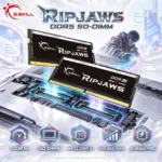 G.SKILL Ripjaws DDR5 SO-DIMM DDR5 RAM 32GB Kit (2x16GB) Up to 5600MT/s, CL40, 1.10V Unbuffered Non-ECC Notebook/Laptop Memory For Intel XMP 3.0 | F5-5600S4040A16GX2-RS