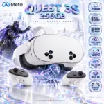 Meta Quest 3S 256GB All-In-One VR/MR Headset, Snapdragon XR2 Gen 2, 8GB RAM, 1832×1920 Per Eye, 120Hz, Full-Color Passthrough, Wi-Fi 6E & Touch Plus Controllers