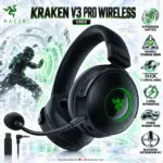 Razer Kraken V3 Pro Wireless Gaming Headset, HyperSense Haptics, THX 7.1 Spatial Audio, TriForce Titanium 50mm Drivers, HyperSpeed Wireless & Chroma RGB, Black | Used