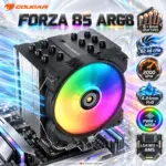 COUGAR FORZA 85 ARGB Single-Tower CPU Air Cooler With MHP120 PWM Fan, Six 6mm Heat Pipes, 82.48 CFM Airflow, Nickel-Plated Copper Base, Intel LGA1851 & AMD AM5 Support | Black