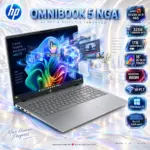 HP OmniBook 5 NGAI: AMD Ryzen AI 9 465 | 32GB DDR5X ; 1TB GEN4 NVMe | 16" 2K OLED TOUCH Display | RADEON 880M | Backlit Keyboard | Windows 11 | Meteor silver ~ 16-bp0095cl