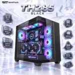 darkFlash TH285  ATX Gaming Case, Tempered Glass, 415mm GPU, 360mm Radiator, Up To 7 Fans, 160mm CPU Cooler, 7 PCIe Slots, USB 3.0 | BLACK 