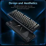 ATK VXE V75X Gunmetal Side-Print 75% Wireless Gaming Keyboard – Aurora Ice Cream Linear Switches, CNC Aluminum Top, Tri-Mode, Hot-Swap, NKRO & South-Facing ARGB PBT Keycaps - Image 3