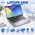 Dell Latitude 5420 Used Laptop With 11th Gen Core i5-1135G7, 8GB RAM, 256GB SSD, 14-Inch HD Display, Webcam, Bluetooth, Windows 10, Silver