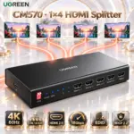 UGREEN CM570 90514 HDMI 2.0 Splitter 1-In-4-Out, 4K@60Hz, 18Gbps, HDR, HDCP 2.2, EDID Management, USB-C Power, 4-Display Mirroring