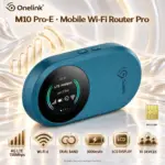 Onelink M10 Pro-E Wireless Mobile Wi-Fi Router Pro, 4G LTE Cat 4 150Mbps, Dual-Band Wi-Fi 6, 3000mAh Battery, LCD Display, Portable SIM Hotspot