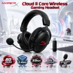 HyperX Cloud II Core Wireless Gaming Headset – 53mm Neodymium Drivers, DTS Headphone:X Spatial Audio, 2.4GHz Wireless, 80-Hour Battery, Detachable Noise-Cancelling Mic | OPEN BOX 