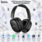 HOCO W73 Black Wireless Headphones With Bluetooth 6.0, 45-Hour Battery, AUX, TF Card Playback, App Support, HiFi Stereo Sound And Built-In Microphone