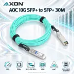 AXON AXON-AOC-10G-30M 10G Active Optical Cable, SFP+ to SFP+, 30m Integrated AOC for Compatible SFP+ Networking Equipment | GREEN 