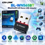 LB-LINK BL-WN565BT Bluetooth 6.0 Nano USB Adapter With Dual-Mode EDR + BLE, Ultra-Low Latency, 120m Range, 8-Device Support, Plug And Play, And Windows Compatibility