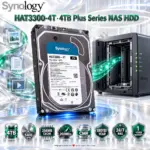 Synology HAT3300-4T Plus Series 4TB NAS HDD, 3.5-Inch SATA 6Gb/s, 5400 RPM, 256MB Cache, 202MB/s, CMR, 180TB/Year Workload, 24/7 Operation | ST4000VN3300