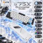 ATK VXE V75X Arctic Fox (Limited Edition)75% Wireless Gaming Keyboard – Arctic Fox Tactile Switches, CNC Aluminum Top, Tri-Mode, Hot-Swap, NKRO & South-Facing ARGB PBT Keycaps