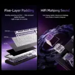 ATK A87 Pro Starry Night (SIDE-PRINT) 80% TKL Tri-Mode Mechanical Gaming Keyboard, Polar Latte V2, 12000mAh Battery, Hot-Swap, ARGB & ATK HUB - Image 8