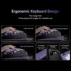 ATK A87 Pro Contour White (SIDE-PRINT) 80% TKL Tri-Mode Mechanical Gaming Keyboard, Polar Latte V2 Linear Switches, 12000mAh Battery, Hot-Swap, ARGB & NKRO  - Image 8