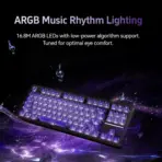 ATK A87 Pro Arctic Snow 80% TKL Tri-Mode Mechanical Gaming Keyboard, Arctic Fox Tactile Switches, 12000mAh Battery, Hot-Swap, ARGB & ATK HUB - Image 9