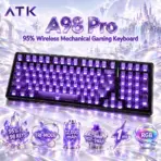 ATK A98 Pro 95% Wireless Mechanical Gaming Keyboard, 98 Keys with Numpad, Arctic Latte V2 Switches, Tri-Mode, 12,000 mAh Battery, Hot-Swap, Gasket Mount, 1 ms, RGB, Shadow Purple