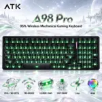ATK A98 Pro 95% Wireless Mechanical Gaming Keyboard, 98 Keys with Numpad, Arctic Ice Snake Switches, Tri-Mode, 12,000 mAh Battery, Hot-Swap, Gasket Mount, 1 ms, RGB, Starry Night