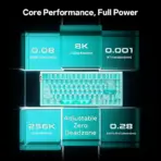 ATK RS7 Air 75% Wired Hall Effect Gaming Keyboard, 81 Keys, Iceblade Magnetic Switches, 0.001–3.3 mm Adjustable RT, 0.08 ms Latency, RGB, White - Image 4