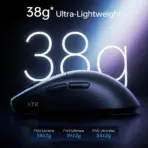 ATK Blazing Sky F1 V2 Ultimate White Wireless Gaming Mouse, 39 ± 2 g Ultralight Symmetrical Body, Optical Tracking, USB, Rechargeable, Programmable Buttons, Spare Feet Included - Image 2
