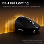 ATK Dragonfly A9 Plus 2.0 Tri-Mode Optical Gaming Mouse, 26,000 DPI PAW3395, 57 g ± 3 g, 1K Polling, 800 mAh, Black - Image 2