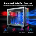MONTECH KING 95 PRO Vibrant Red Curved Dual-Chamber ATX Case, 6 ARGB PWM Fans, 4mm Tempered Glass, 420mm GPU, 360mm Top Radiator, 10-port controller, Type-C & Interchangeable Panel (Mesh/Glass) - Image 10